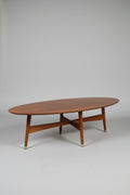 Reeve Mid Century Walnut Surfboard Coffee Table 17 x 24 x 58