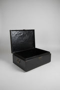 Vintage Asian Lacquered Pig Skin Trunk