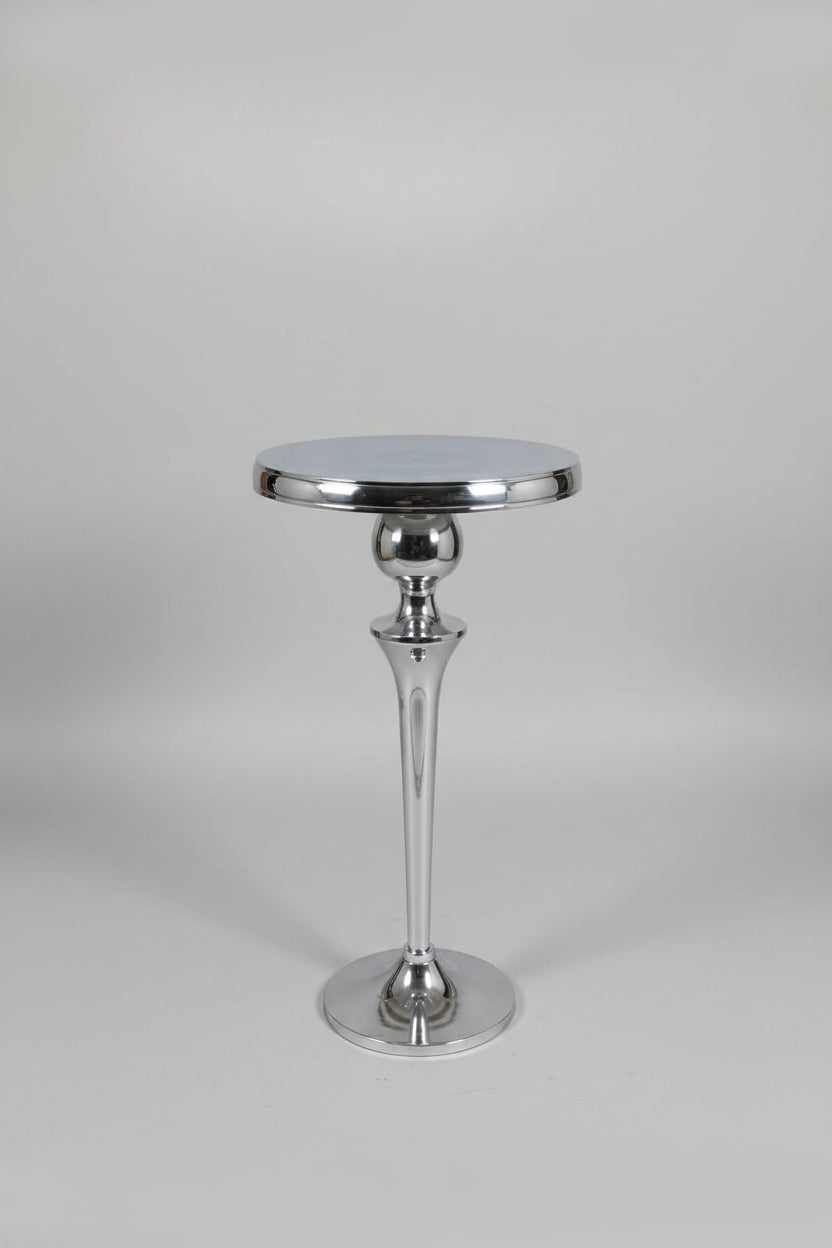 Polished Aluminum Bar Height Table 42H x 21D