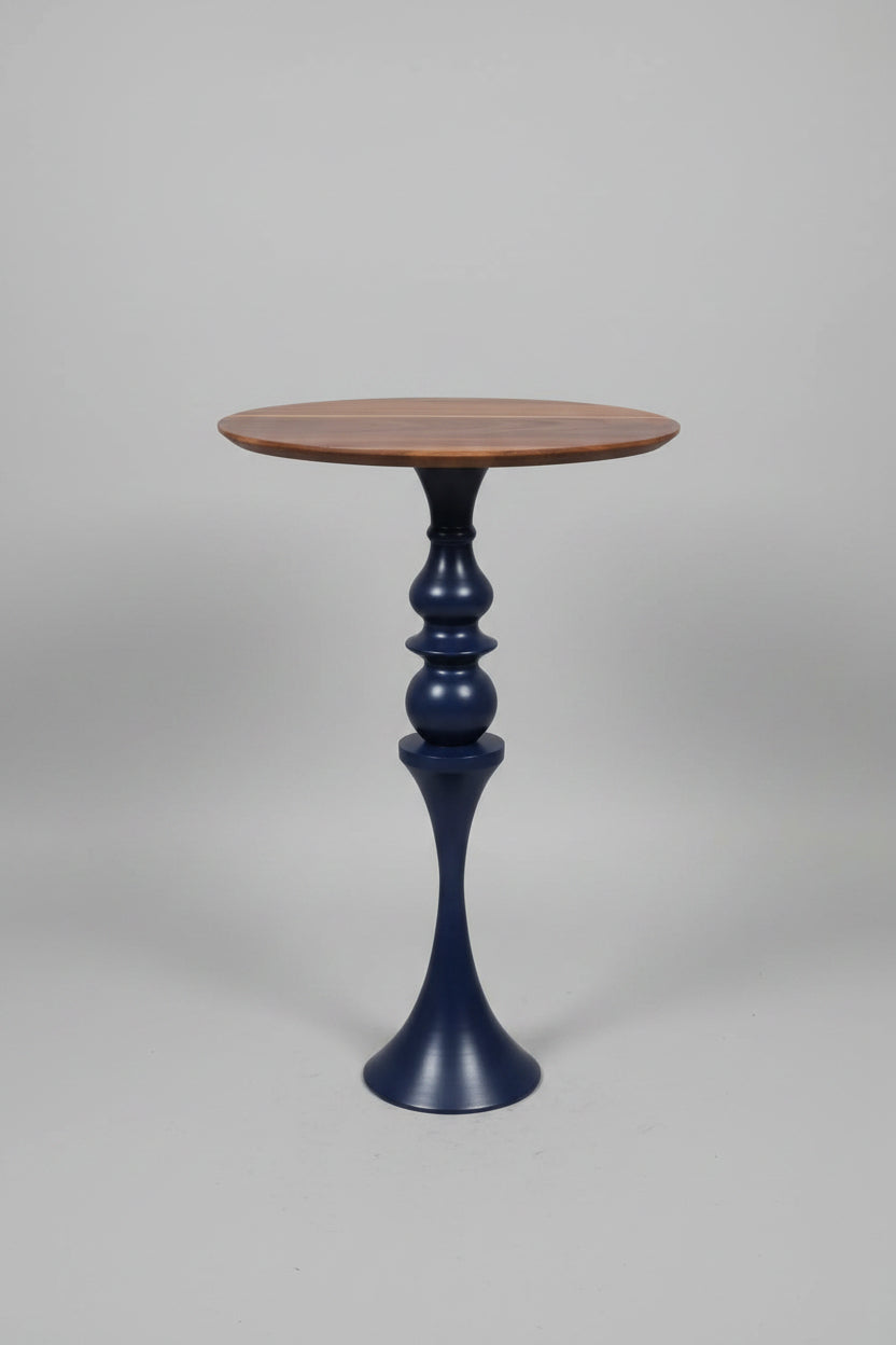 Postmodern Totem Accent Tables in Iris Blue 28" H x 13"