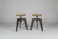 Industrial Stool with wood seat