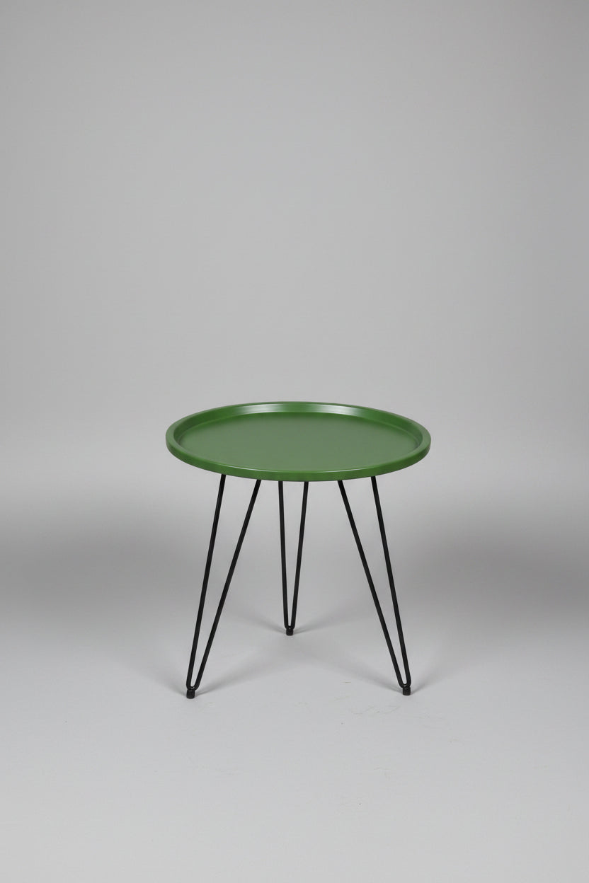 Green Hairpin Leg Metal Table