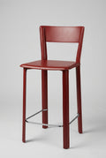 Italian Bottega Red Leather Stools by Frag for Design Within Reach