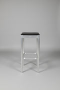 Emeco x Stark Aluminum and Leather Bar Stool 30"