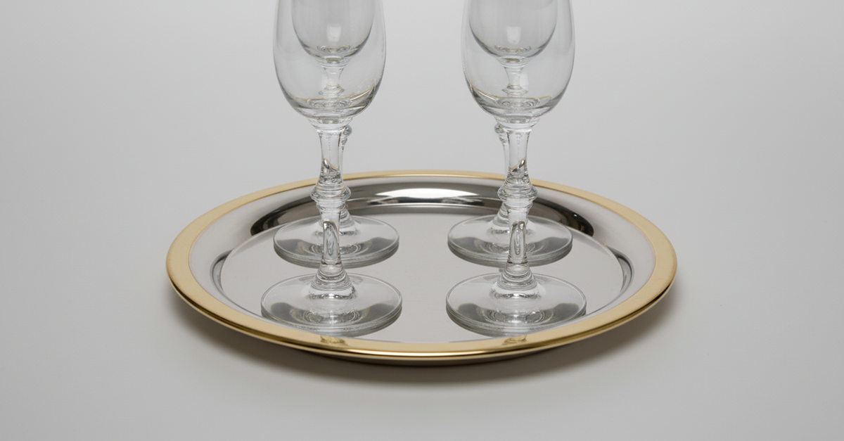 Brass & Chrome Serving Tray (s,m,l)