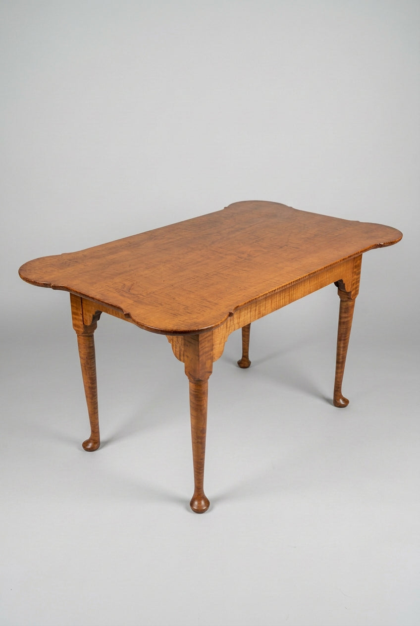 D.R. Dimes Tiger Maple Porringer Tea Table