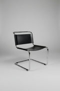 MB Canteliever Chair in Black Leather & Chrome