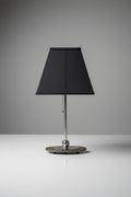 1980's Chrome and Metal Pull Chain Lamp
