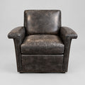 Restoration Hardware Library Italian Leather Swivel Chair