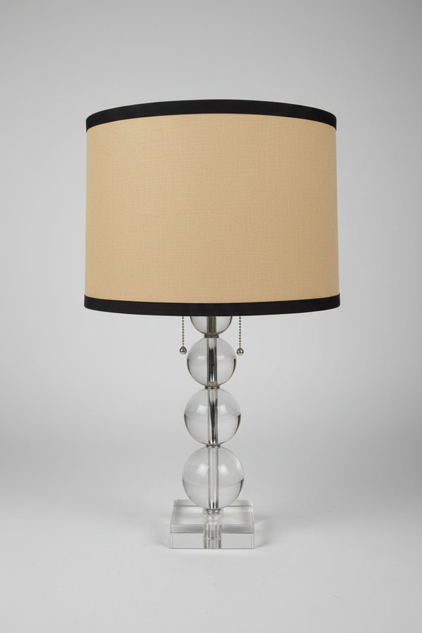 Vintage MCM Stacked Glass Ball Table Lamp