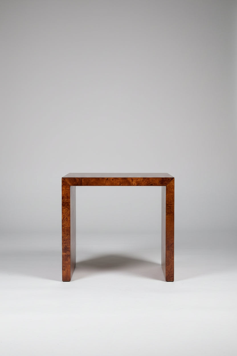 Vintage Arteriors Olive Burlwood Table  22ʺW × 18.D × 18ʺH