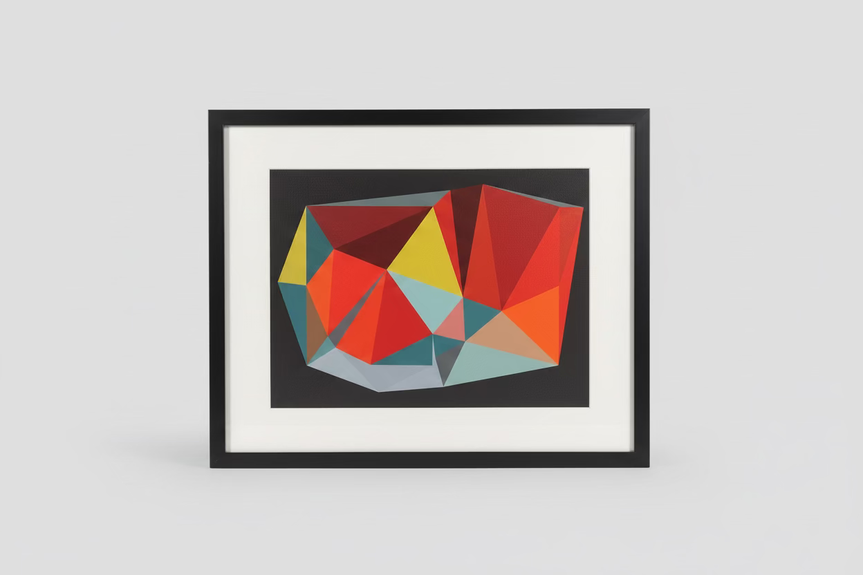 Abstract Geometric Framed Print