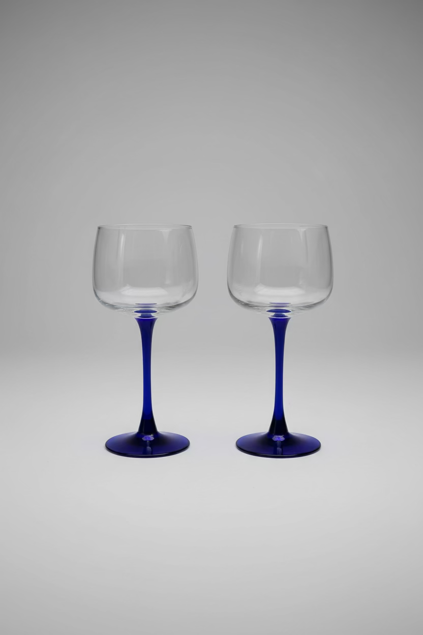Luminarc France Blue Stem Wine Glass