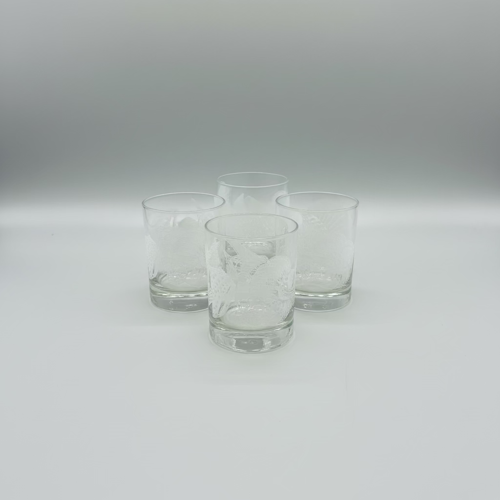 Set of 4 Vintage TasteSetter Nautilus Rocks Glasses