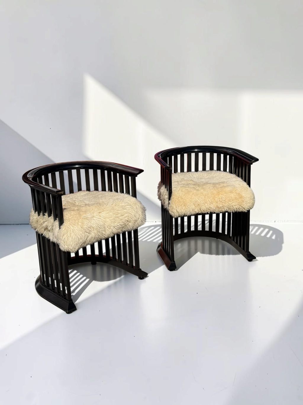 Barrel Armchairs Attr. Joseph Hoffman for Peter Zuchi
