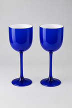Carlo Moretti White Cased 9" Glasses Assorted Colors Available