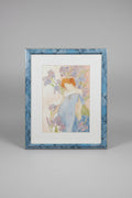 Reproduction Watercolor of famous The Flowers: "IRIS" by alphonse Mucha