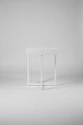 White Metal Side Table 18" x 18"
