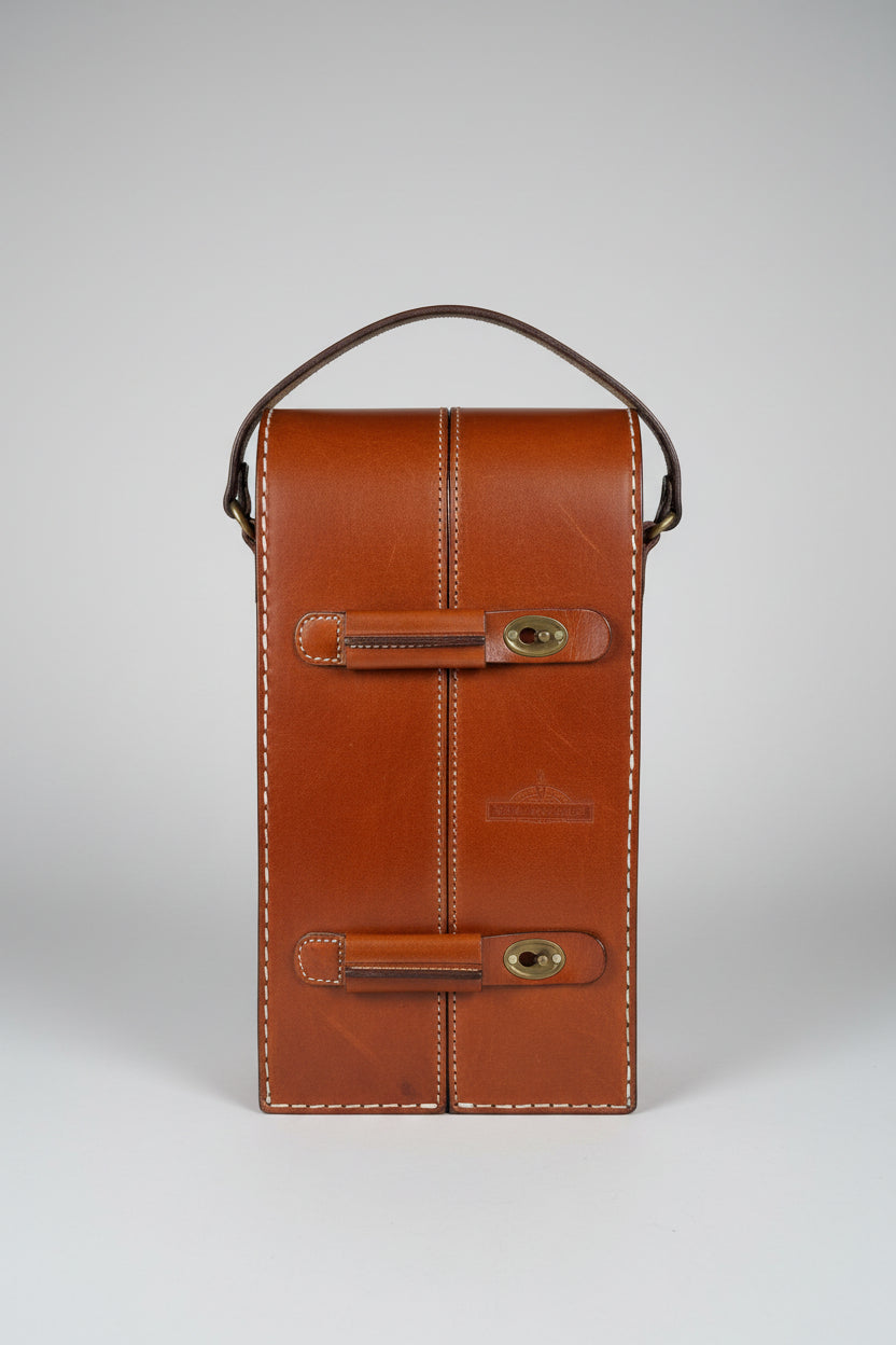 Leather Wine Bottle Carrier