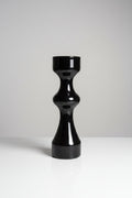 Black Vintage Glass Candle Holder Tall