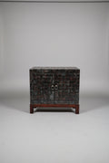 Woven Copper Over Wood Vintage Cabinet.