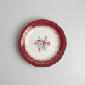 Early 20th Century Atlas Burgundy & Gilt Rim China Mixed Set of 12