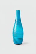 Tall Hand Blown Turquoise Vase
