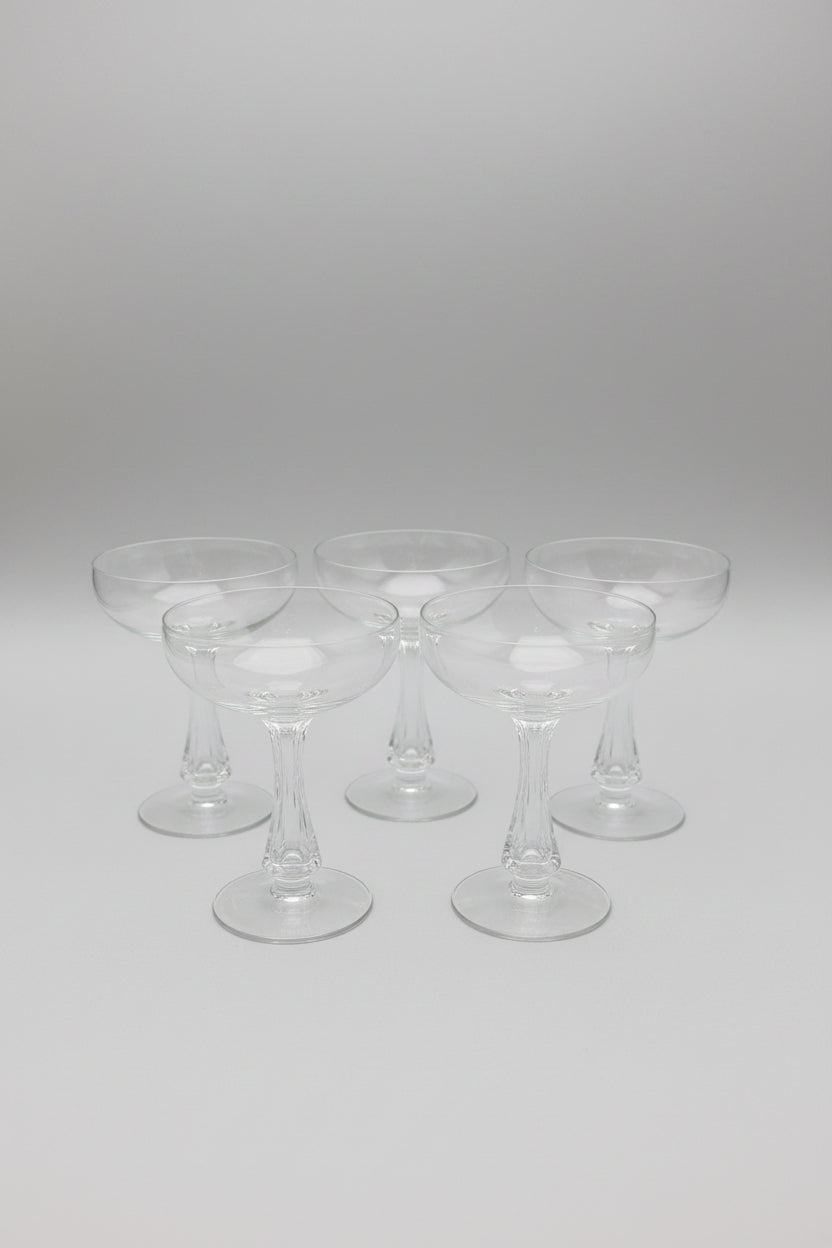 Vintage Hollow Stem Coupes - Set of 6