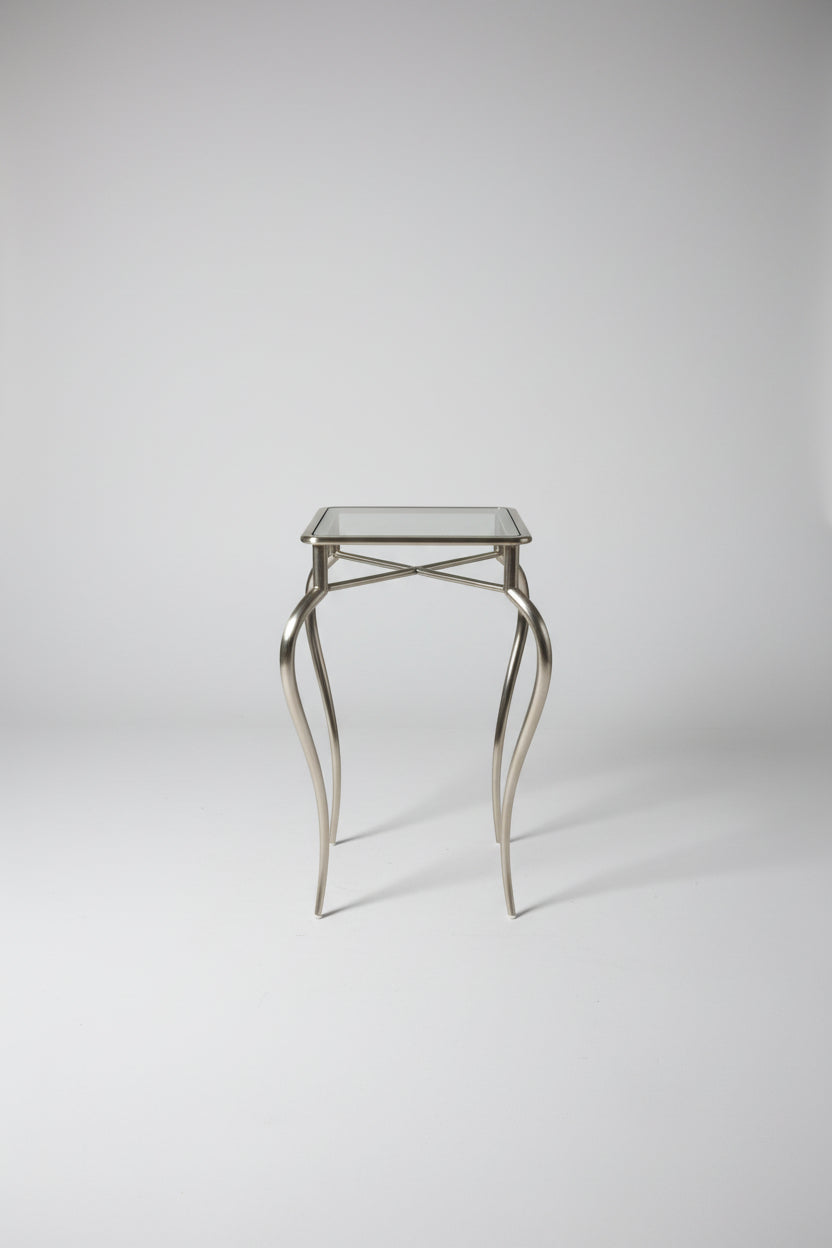 Harp Leg Chrome Side Table