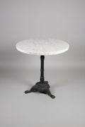 Marble and Cast Iron Base Bistro Table 24 x 28.5