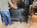 Antique Black Ornate Buffet