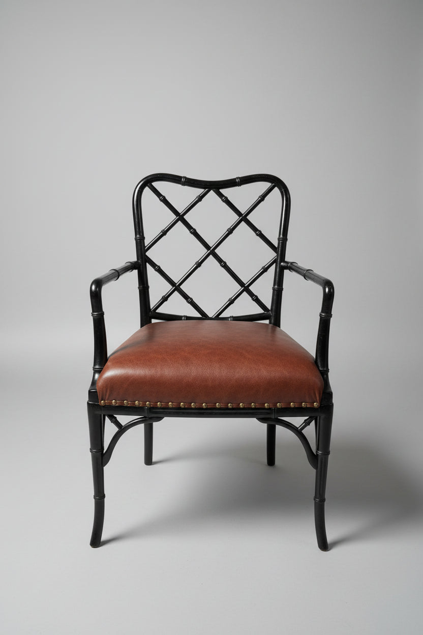Chippendale bamboo armchair.