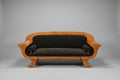 Biedermeier Brown Velvet Sofa