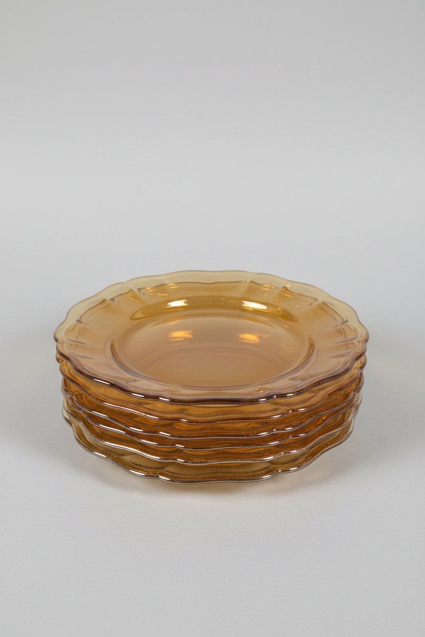 Gold Ceramic Salad Plate set from Italy (13)