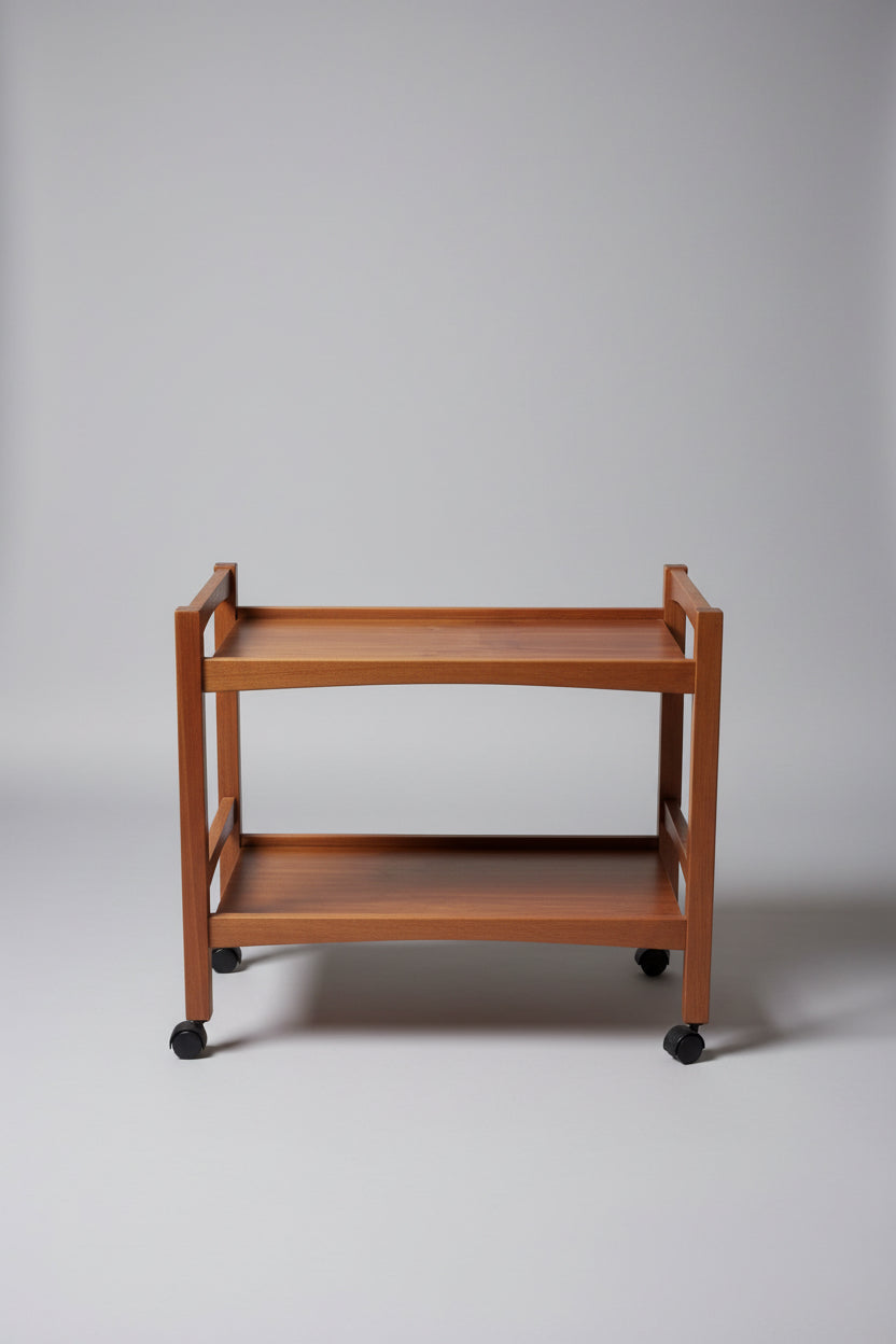 Danish Teak Two Tiered  Cart 27w x 17d x 29H