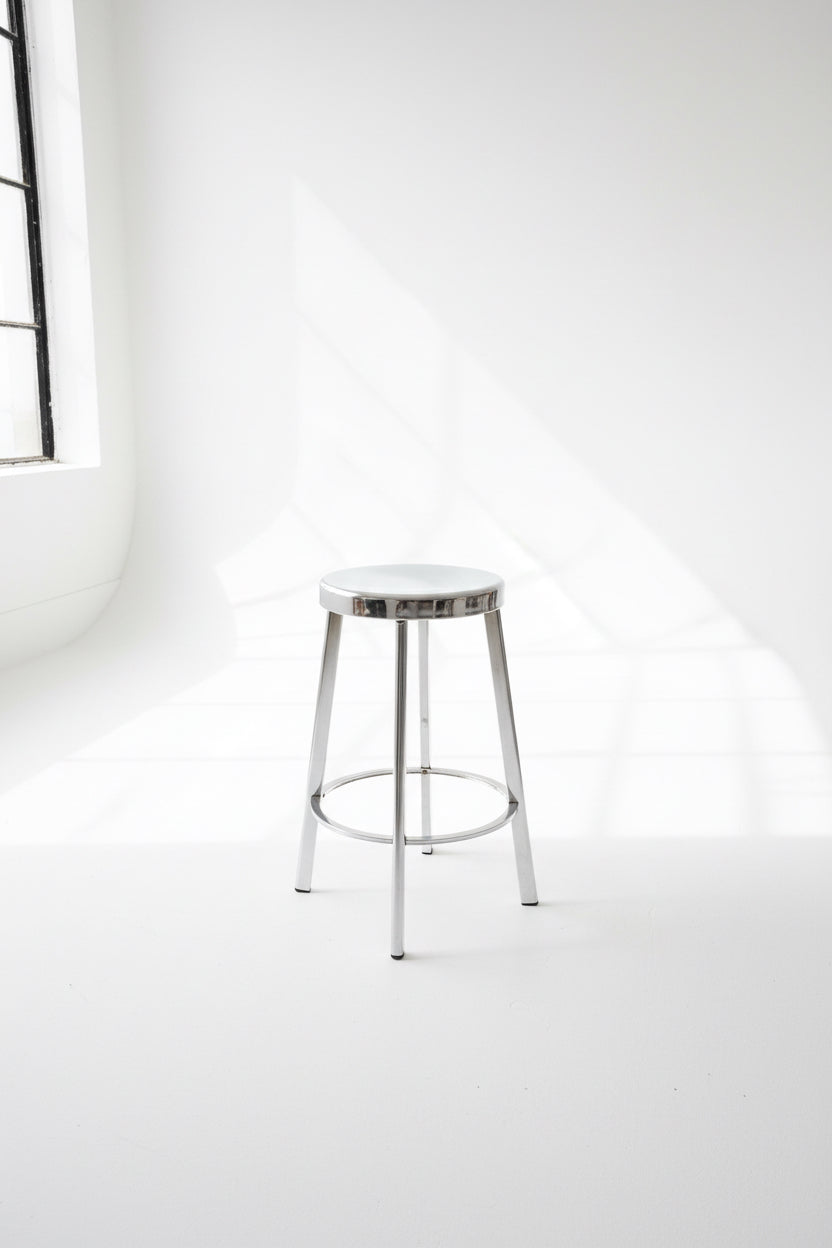 DWR Magis Deja-vu Polished Aluminum 26" Stool