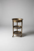 3 Tiered Brass Bar Cart Removable Top