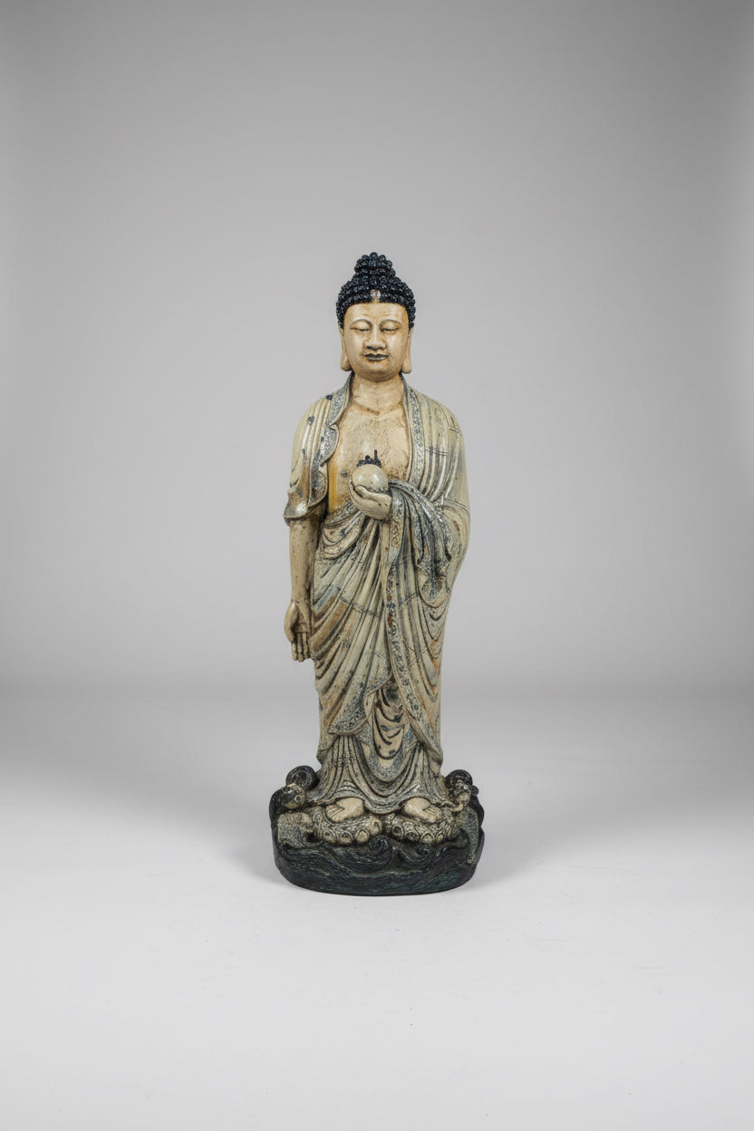 45" Tall Vintage Ceramic Buddha