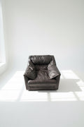 Vintage Old Hickory Tannery Leather Chair with Ottoman