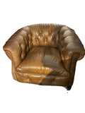 Restoration Hardware Tufted Leather Club Chair