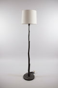 Forged Iron Branch Floor Lamp with Telescoping Harp