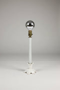 Vintage White Glass Flower Base Lamp