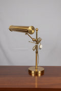 Vintage Mid Century Modern Brass Pharmacy Adjustable Lamp