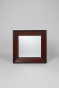 Leather and Brass Nail Head Mirror 39x39