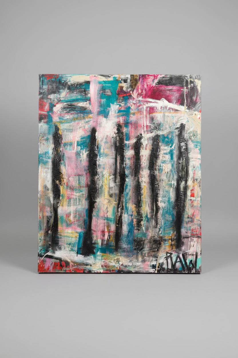 Large abstract by Ronald Allen Rickersham RAW.