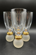 Vintage Orb Crystal and Gold Glasses
