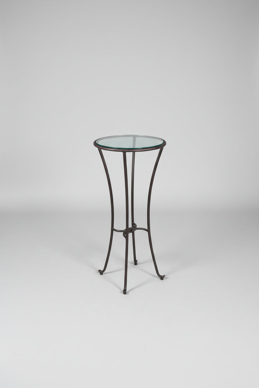 Vintage Tall Metal and Glass Plant Stand
