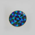 Jon Matin stained foil glass mosaic plate