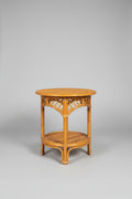 Vintage Boho Rattan Side Table