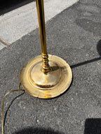 Vintage Brass Floor Lamp with Brass Detailed Base